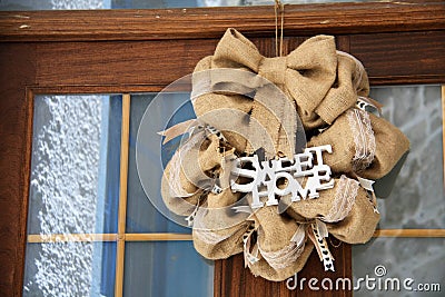 Traditional Greece decoration on the door Stock Photo