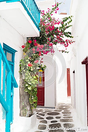 Traditional greek house on Mykonos island Stock Photo