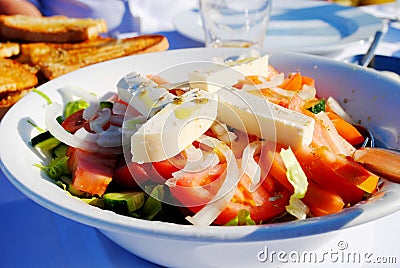 Traditional greek salad Stock Photo