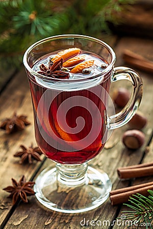 Traditional grog hot alcohol spiced drink recipe Stock Photo