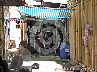 Traditional hairdressing salon in Kowloon Hong Kong Editorial Stock Photo