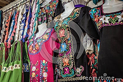 Traditional handcrafts of San Cristobal Chiapas Mexico Editorial Stock Photo