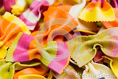 Traditional handmade italian farfalle pastas Stock Photo