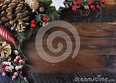 Traditional Happy Holidays and Christmas background Stock Photo