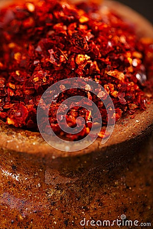 Traditional harissa - morrocan red hot chilles mix Stock Photo