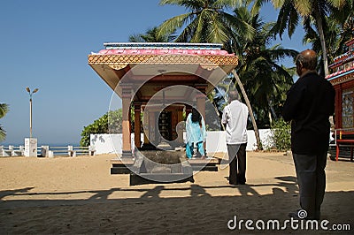 Traditional Hindu temple, South India, Kerala Editorial Stock Photo