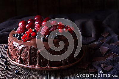Traditional homemade chocolate cake sweet pastry Stock Photo