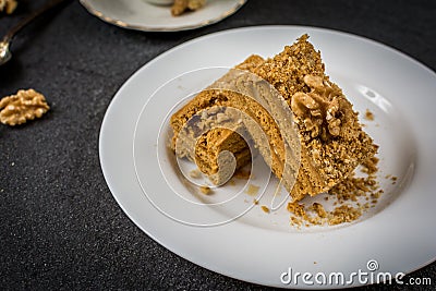 Traditional honey cake Stock Photo