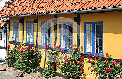 Traditional house in Bornholm Stock Photo