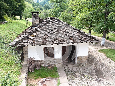 Traditional House Of Etar Village, Bulgaria Stock Photo