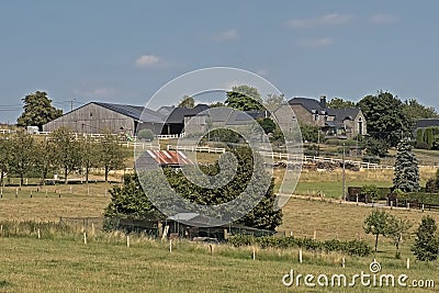 Traditional house and farm in Ardennes, Belgium Editorial Stock Photo