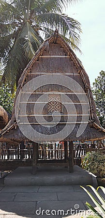 Traditional house of Sade Village Lombok. Stock Photo