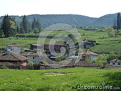 Traditional houses in Koprivshtitsa, Bulgaria Stock Photo