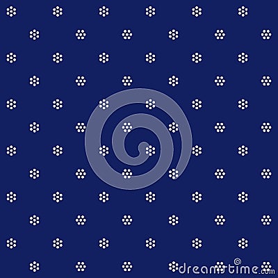 Traditional Hungarian blue-dying seamless pattern Vector Illustration