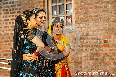 Traditional india dance. Editorial Stock Photo
