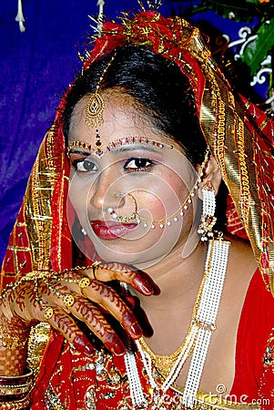 Traditional Indian bride Editorial Stock Photo