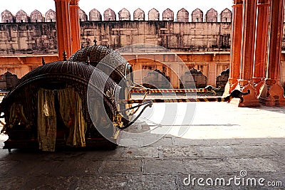 Traditional Indian `doli` used in Indian Weddings. Stock Photo