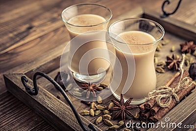 Traditional indian drink - masala chai tea Stock Photo