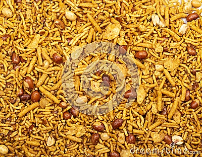 Traditional indian mixture namkeen with peanut Stock Photo