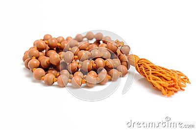 Traditional indian rosary for meditation - mala Stock Photo