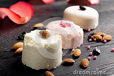 Traditional Indian sweet Sandesh Stock Photo