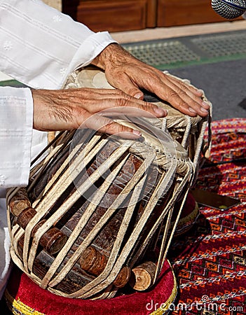 Traditional indian tabla drums Stock Photo