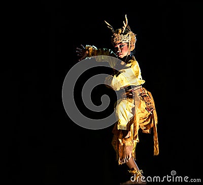 Traditional Indonesian Dancer in Bali Editorial Stock Photo