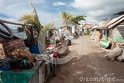 Traditional indonesian poor house Editorial Stock Photo