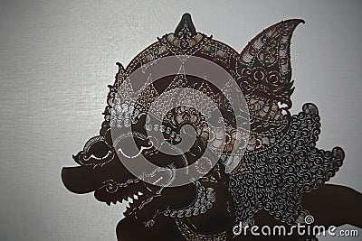 Traditional Indonesian shadow puppet theatre wayang kulit Editorial Stock Photo