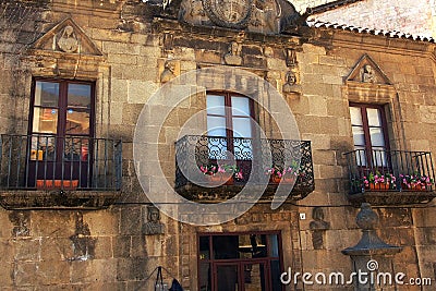 Traditional Iron Lace Balcony, Poble Espanyol, Barcelona Editorial Stock Photo