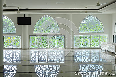 Traditional Islamic geometric pattern of a mosque in Bandar Baru Bangi Stock Photo