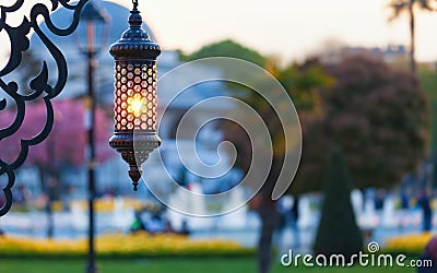 Traditional islamic ramadan lantern Stock Photo