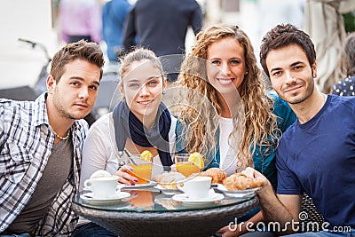 Traditional Italian Breakfast Stock Photo