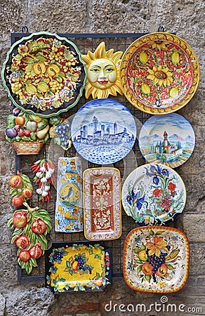 Traditional Italian ceramics Stock Photo