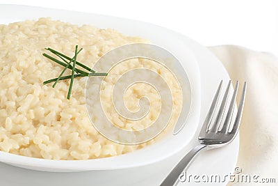 Traditional italian dish - risotto- isolated Stock Photo