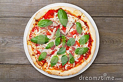 Traditional Italian food, Margherita pizza Stock Photo