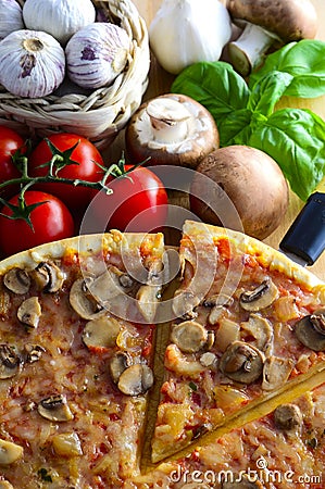 Traditional italian pizza Stock Photo