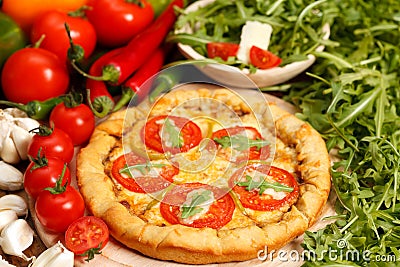 Traditional italian pizza Stock Photo