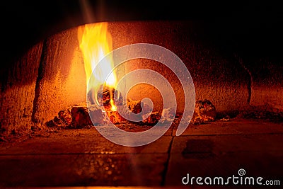 Traditional Italian pizza oven Stock Photo