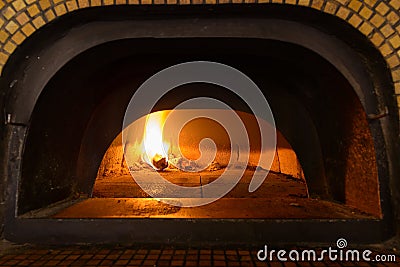 Traditional Italian pizza oven Stock Photo