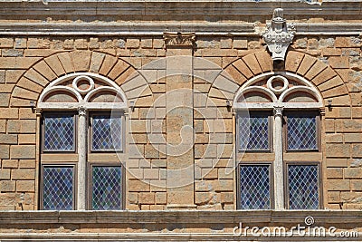 Traditional Italian windows, Rome, Italy Stock Photo