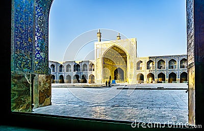 Traditional Jameh mosque of isfahan - Iran Stock Photo