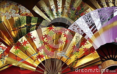 Traditional japanese fan Stock Photo