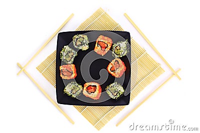 Traditional japanese food, Sushi Stock Photo