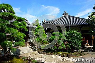 Traditional japanese ornamental garden, Hasedera temple, Kamakura, Japan Editorial Stock Photo