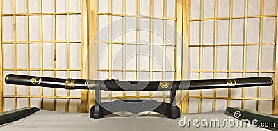 Traditional Japanese samurai sword Stock Photo