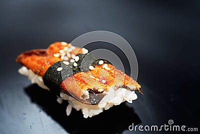 Traditional Japanese sushi with wasabi Stock Photo