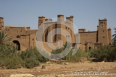 Traditional Kasbah fortress Ait Ben Haddou in the High Atlas Mountains, Morocco. Stock Photo