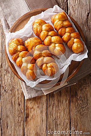 Traditional Koeksisters South African sticky donut sweet, sticky Stock Photo