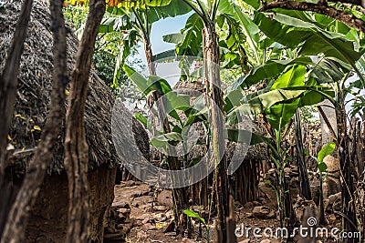 Traditional Konso Village, Ethiopia Stock Photo